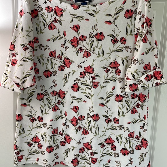 Karen Scott Size XL Print 3/4 Length Top - Picture 3 of 12